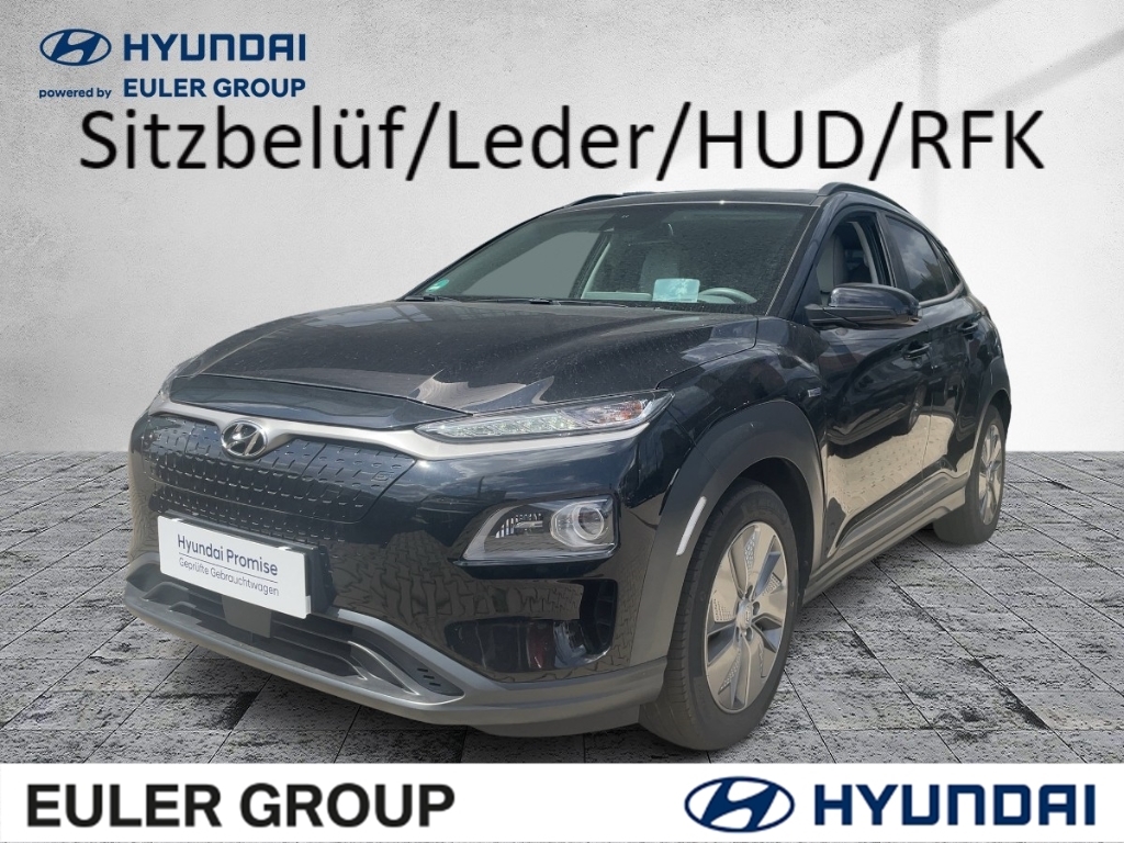 Hyundai KONA EV150 Premium Leder LED Navi Keyless Klimasitze e-Sitze HUD Rückfahrkam. Fernlichtass. PDCv+h LED-hinten}