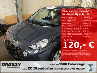 Bild: Hyundai i10 Select Klima DAB SHZ LenkradHZG Funktions-Pak. Alarm Temp Notbremsass. Spurhalteass.